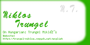 miklos trungel business card